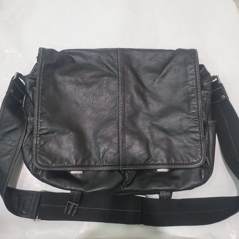 Ameri Leather Briefcase Satchel Messenger Laptop … - image 1